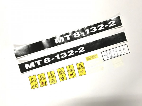 Beschriftung , Aufkleber , Bezeichnung MT8-132 komplett