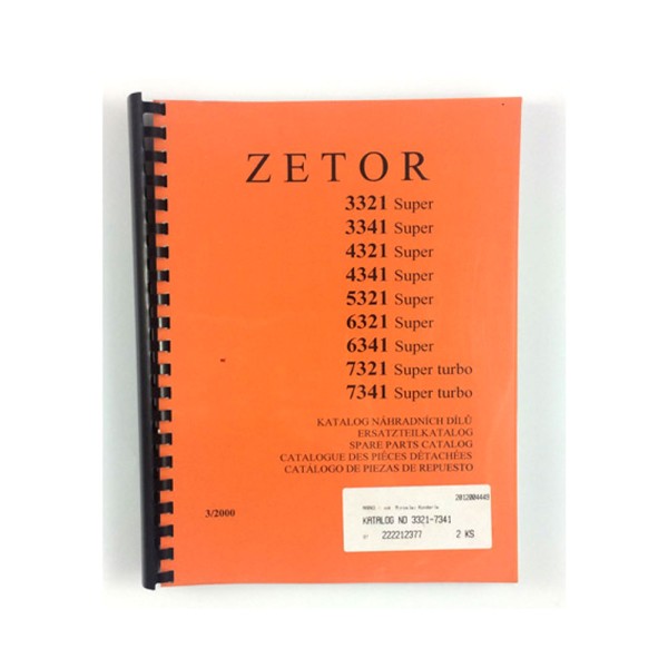 Katalog , Ersatzteilkatalog Zetor 3321 - 7341 Super Turbo