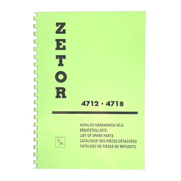 Katalog , Ersatzteilkatalog Zetor 4712-4718