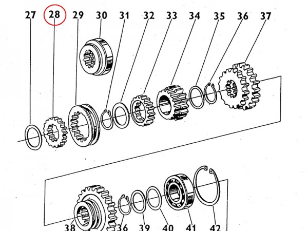 Zahnrad Einlagenrad im Getriebe Zetor UR1 NEU